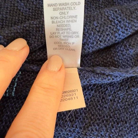 J.JILL 100% Linen‎ Open Knit Blue/Aqua Ombre Tunic-V-neck Tassels-Size M - Picture 12 of 16